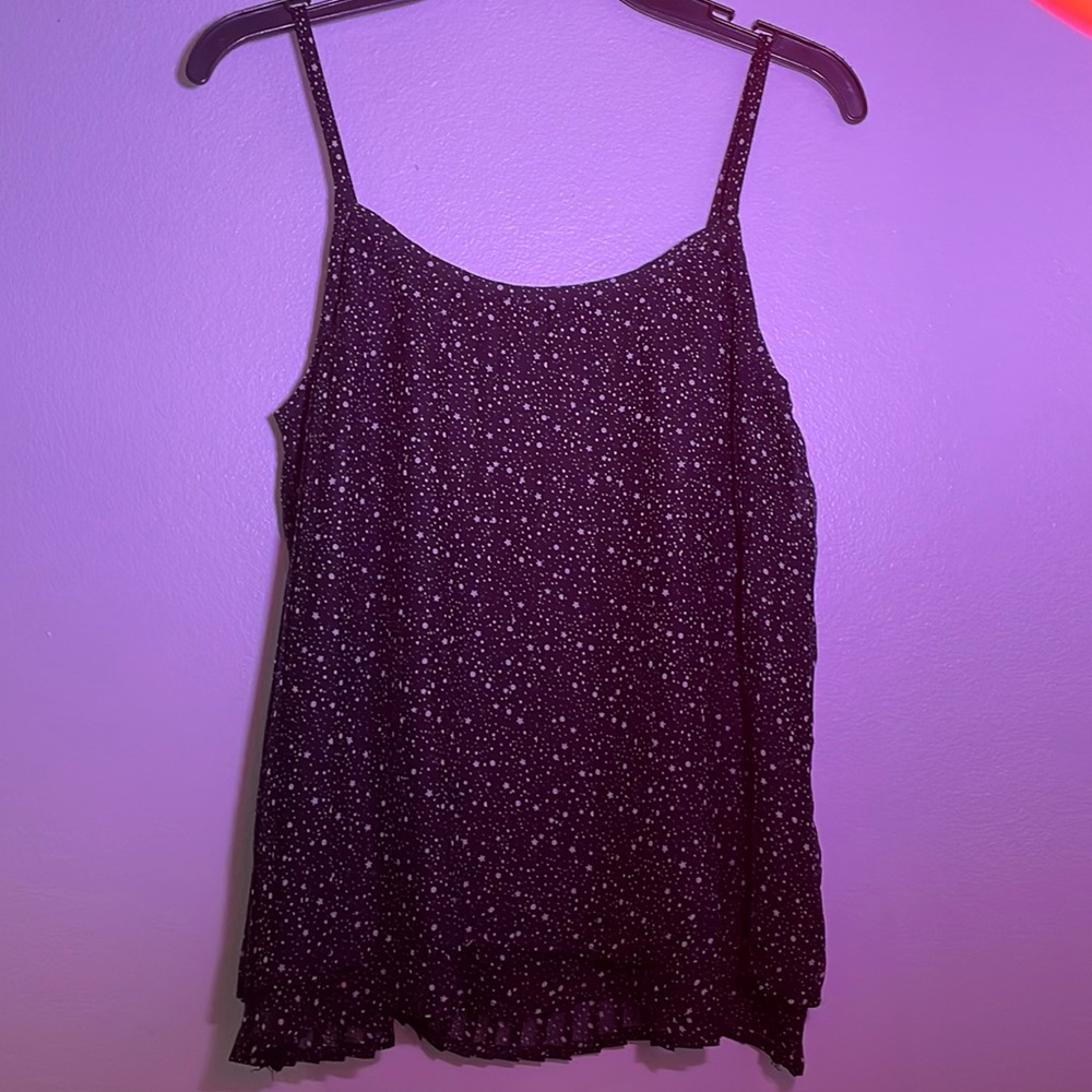 Black plus white star tank top. Size 15-/16.